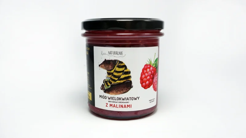 miód z dodatkiem malin