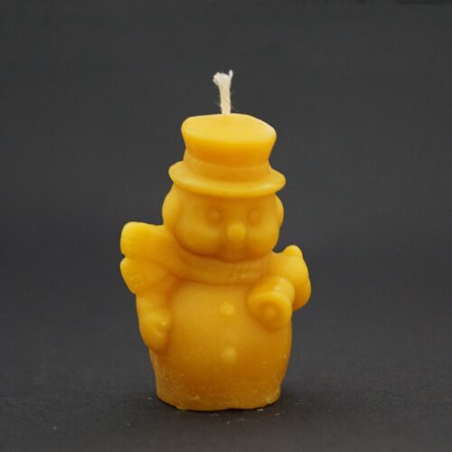 Świeczka z wosku pszczelego – Bałwanek