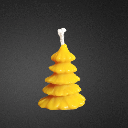 Świeczka z wosku pszczelego – Mała choinka